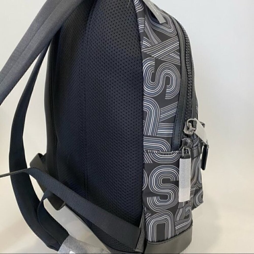MICHAEL KORS Mens Kent Graphic Logo Backpack Bag in Black - Picture 3 of 9